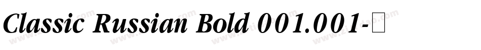 Classic Russian Bold 001.001字体转换